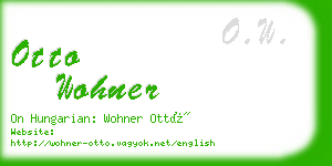 otto wohner business card